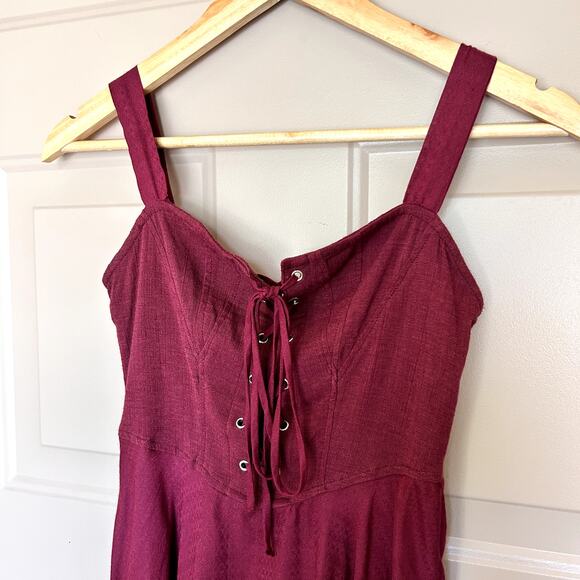 Free People Intimately Not a Chance Corset Wild Garnet Whimsical Dress XS - Picture 5 of 12